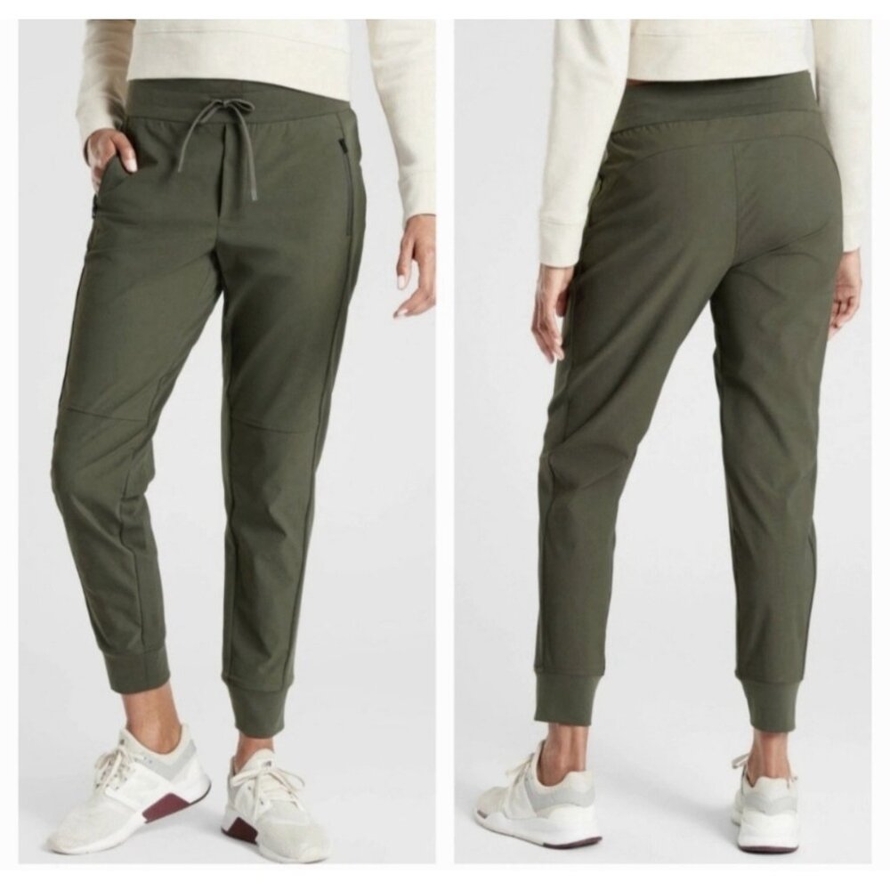 Athleta Women's Headlands Hybrid Trek Jogger Pants Size 6, Olive Green, Hiking